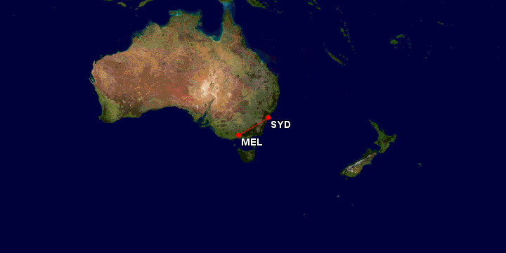 QF427 route QF427 route