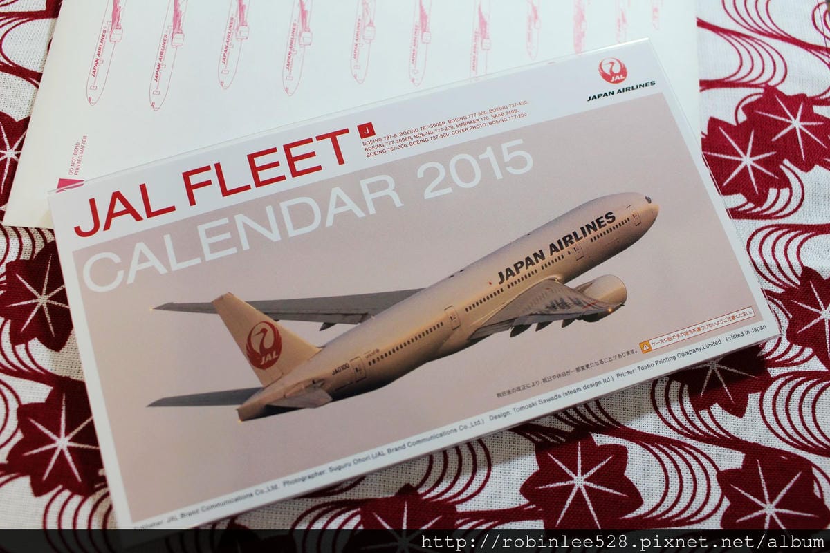 [開箱] 航空迷經典收藏–JAL日本航空2015年機隊月曆