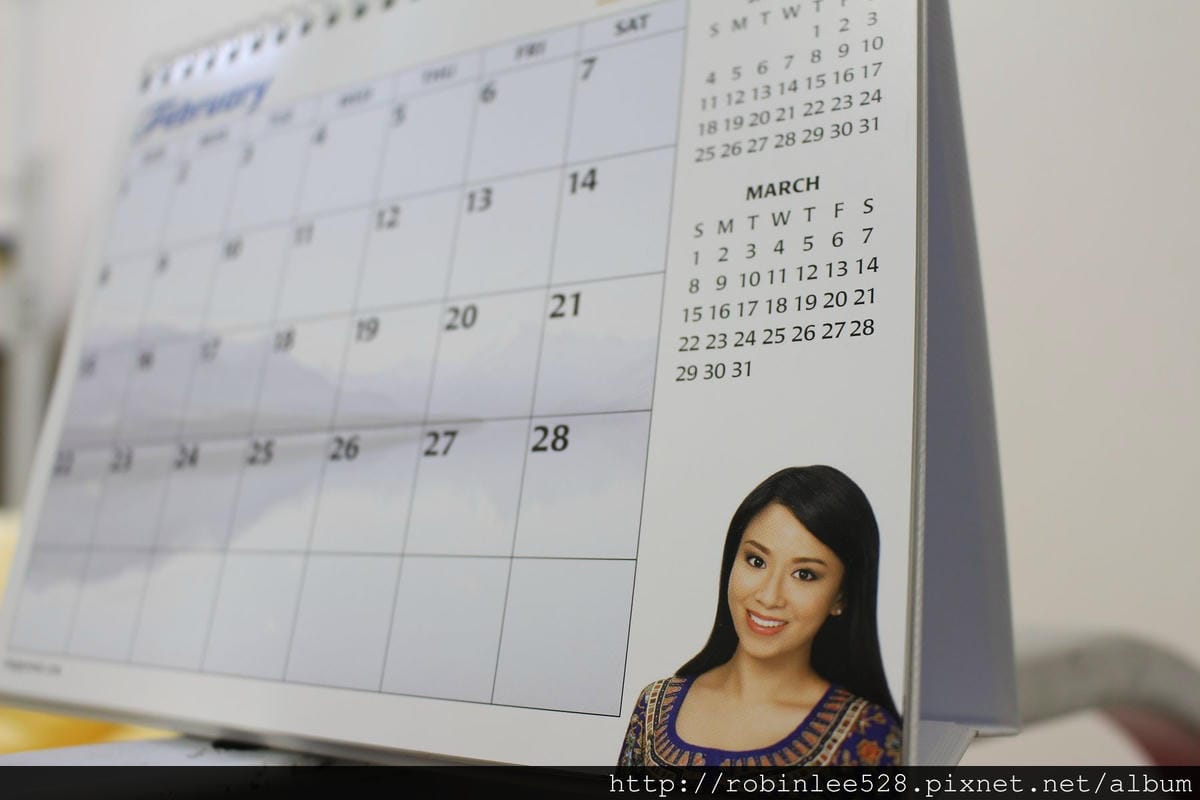 [開箱] 新加坡航空 2015年月曆