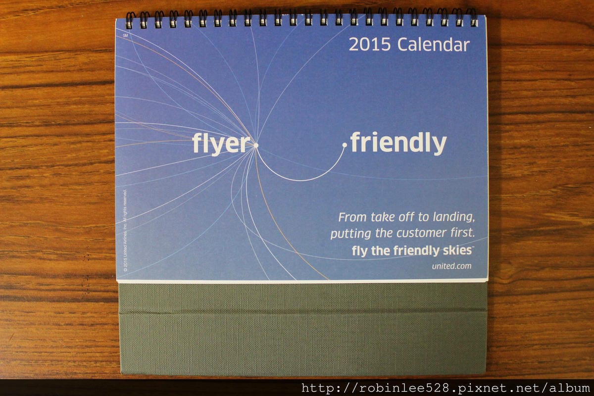 [開箱] 聯合航空 2015年月曆