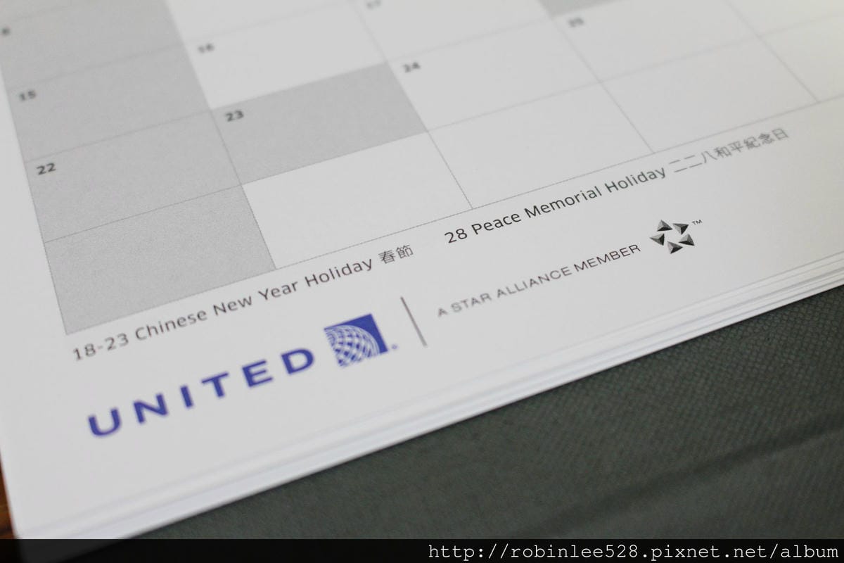 [開箱] 聯合航空 2015年月曆