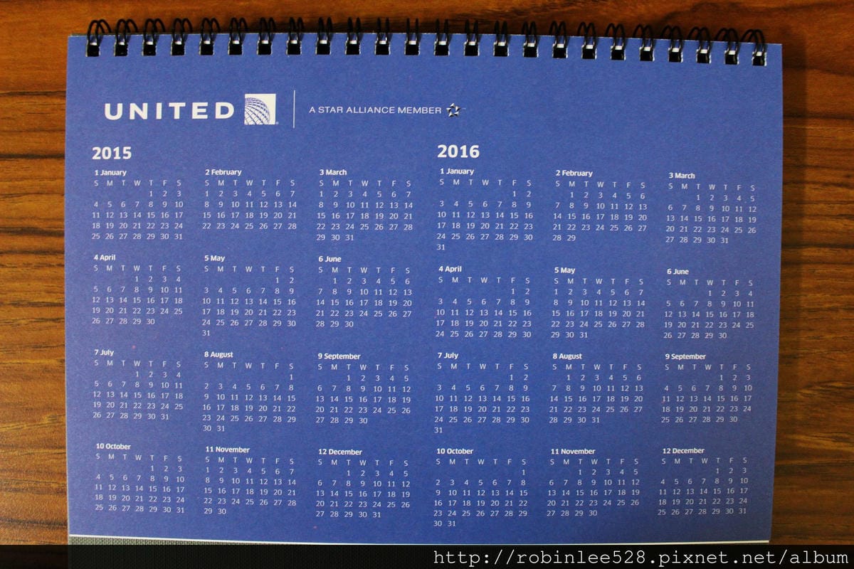 [開箱] 聯合航空 2015年月曆