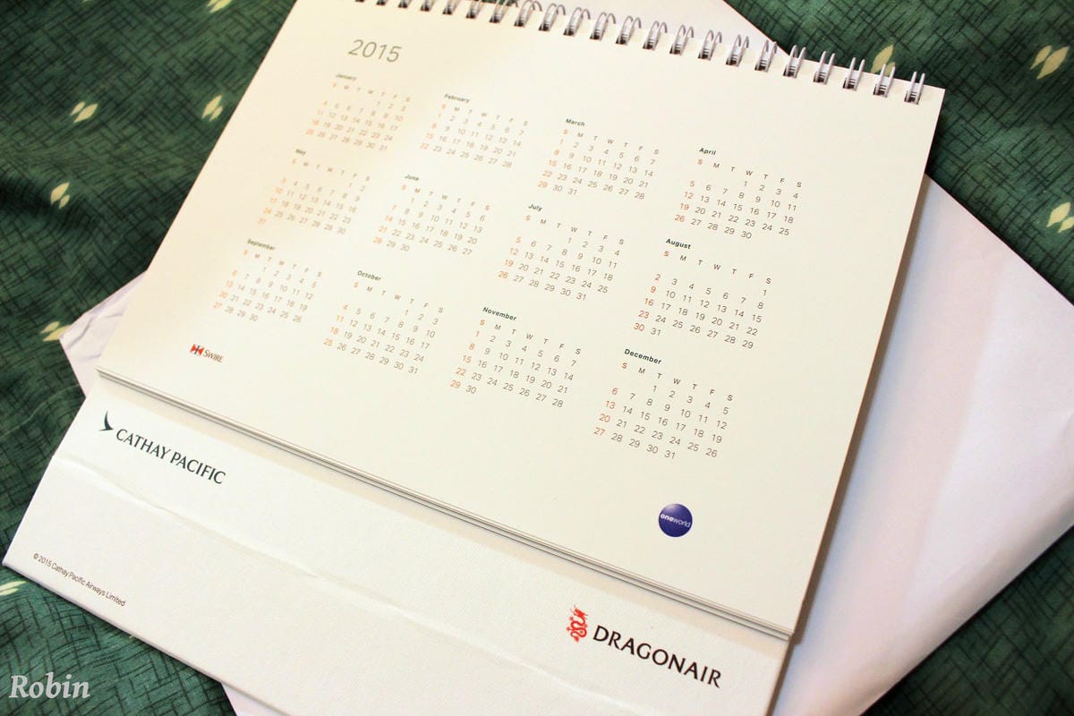 [開箱] 國泰航空 2015年月曆