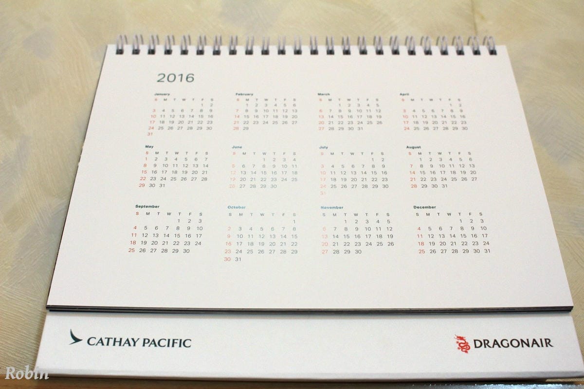 [開箱] 國泰航空 2015年月曆
