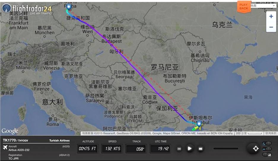 2015.05.28 土耳其航空TK1770 布拉格-伊斯坦堡 飛行記錄 - 第59張圖 2015.05.28 土耳其航空TK1770 布拉格-伊斯坦堡 飛行記錄