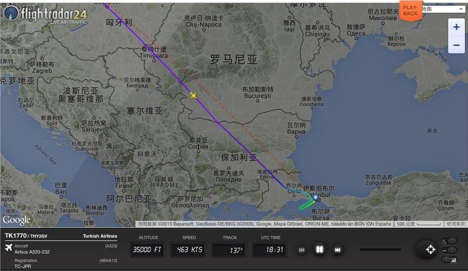 2015.05.28 土耳其航空TK1770 布拉格-伊斯坦堡 飛行記錄 - 第55張圖 2015.05.28 土耳其航空TK1770 布拉格-伊斯坦堡 飛行記錄