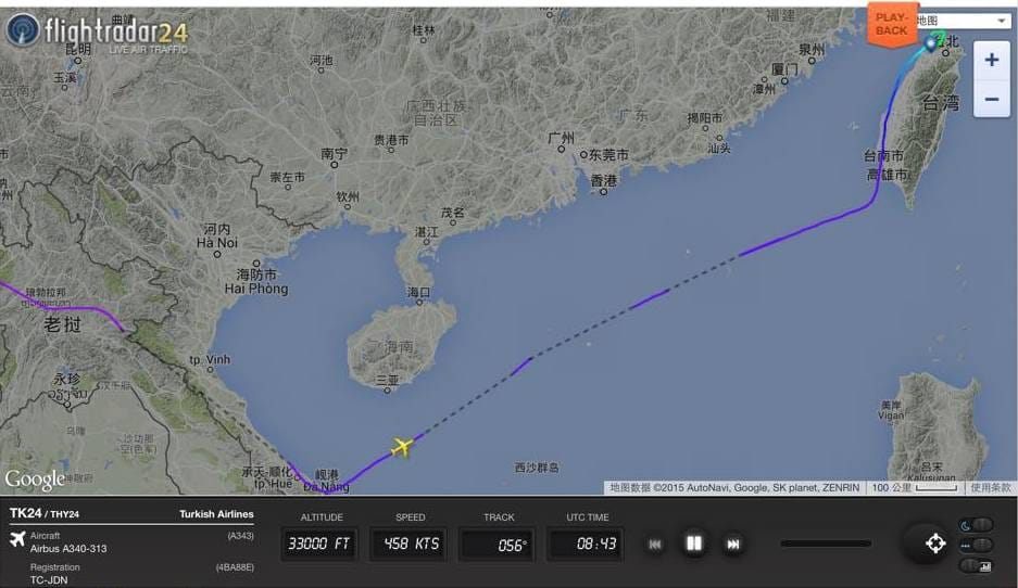 2015.05.29 土耳其航空TK24 伊斯坦堡-台北 飛行記錄 - 第61張圖 2015.05.29 土耳其航空TK24 伊斯坦堡-台北 飛行記錄