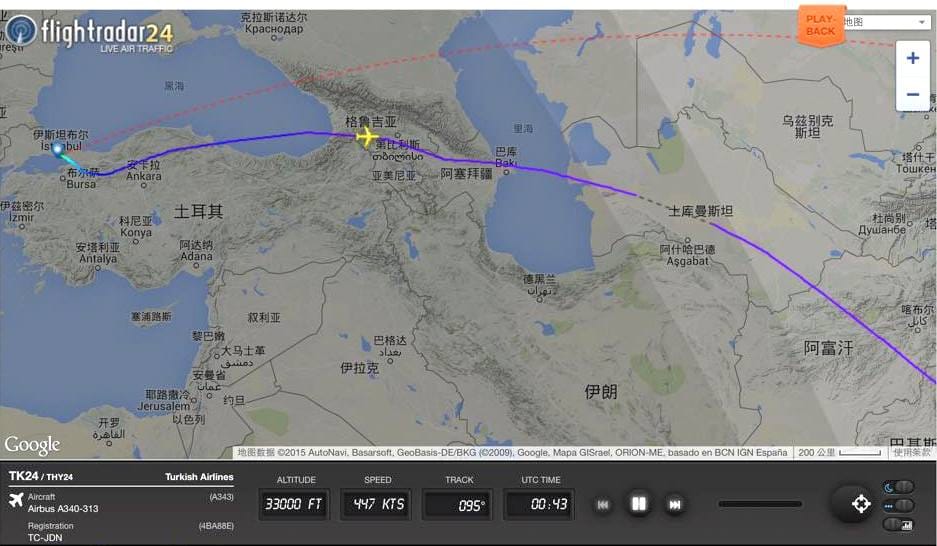 2015.05.29 土耳其航空TK24 伊斯坦堡-台北 飛行記錄 - 第58張圖 2015.05.29 土耳其航空TK24 伊斯坦堡-台北 飛行記錄