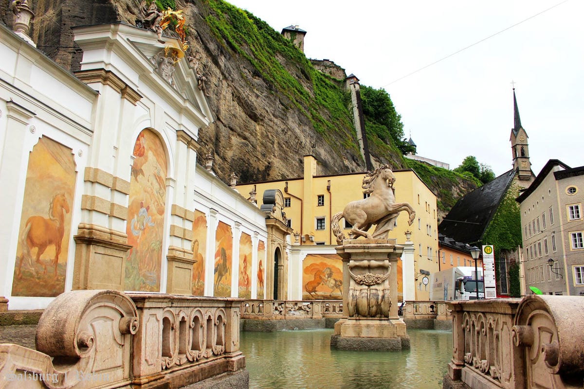 [奧地利] 薩爾斯堡Salzburg舊城區漫遊(上)：米拉貝爾宮、河岸、全城最優view-現代博物館觀景台、洗馬池…