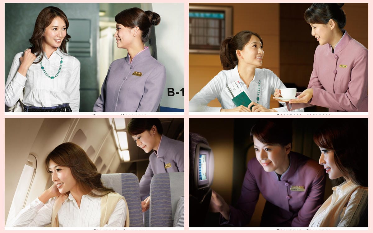 中華航空”山梅紅、紫雲灰”制服走入歷史! 柔美粉色旗袍8年風光再次回顧 2015.8