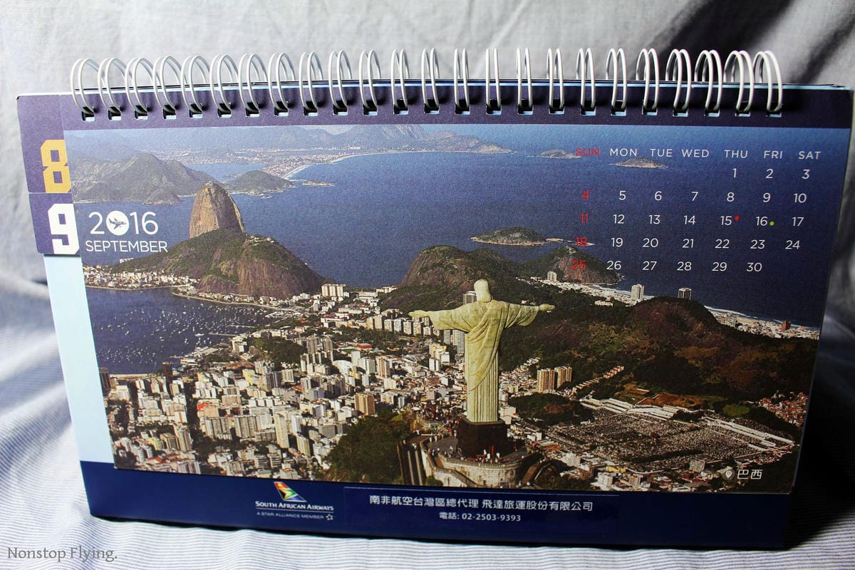 [開箱] 南非航空2016年月曆