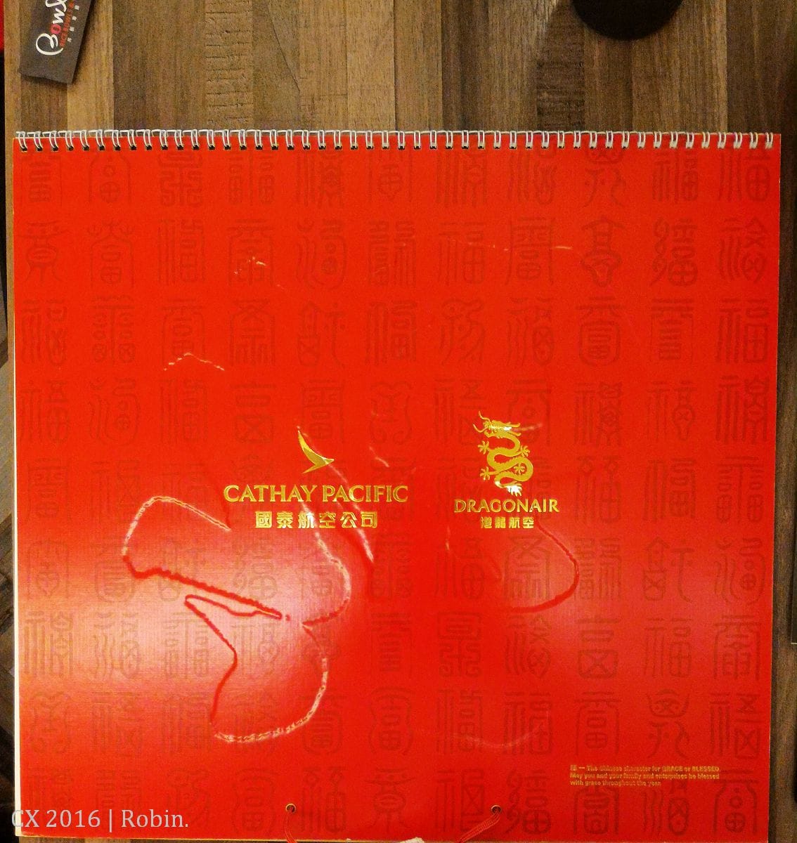 [開箱] 國泰航空2016年月曆