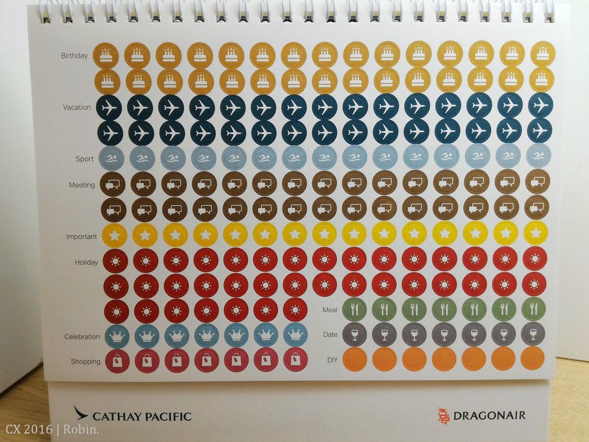 [開箱] 國泰航空2016年月曆