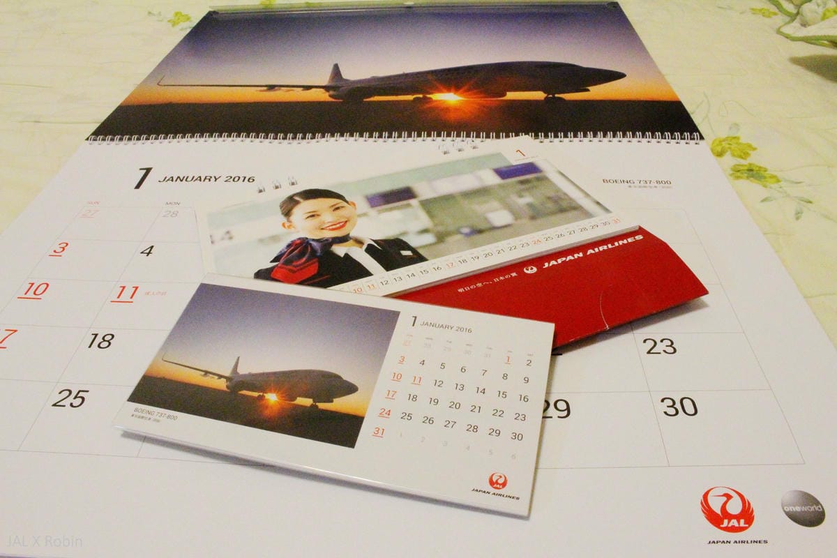 [開箱] 日本航空2016年月曆 － FLEET CALENDAR/ATTENDANT CALENDAR，航空迷夢幻收藏!