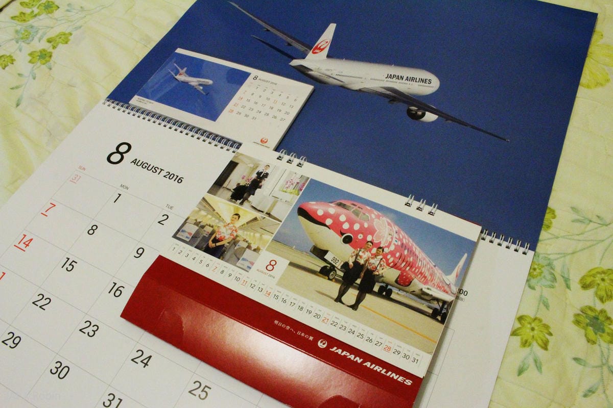 [開箱] 日本航空2016年月曆 － FLEET CALENDAR/ATTENDANT CALENDAR，航空迷夢幻收藏!