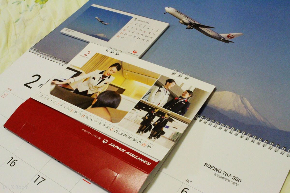 [開箱] 日本航空2016年月曆 － FLEET CALENDAR/ATTENDANT CALENDAR，航空迷夢幻收藏!