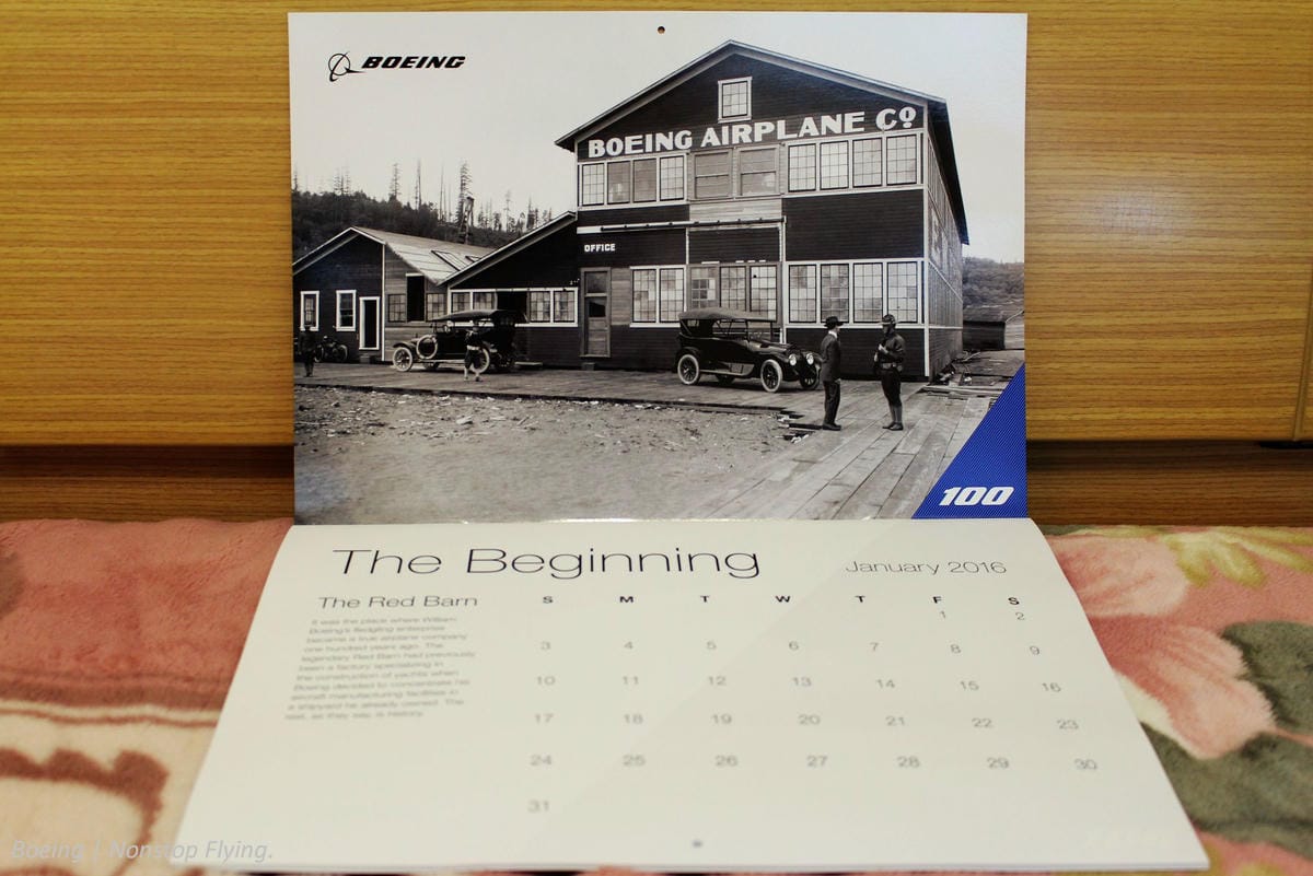 [開箱] 波音 2016年月曆 – 老牌飛機製造商百年歷史風華回顧!