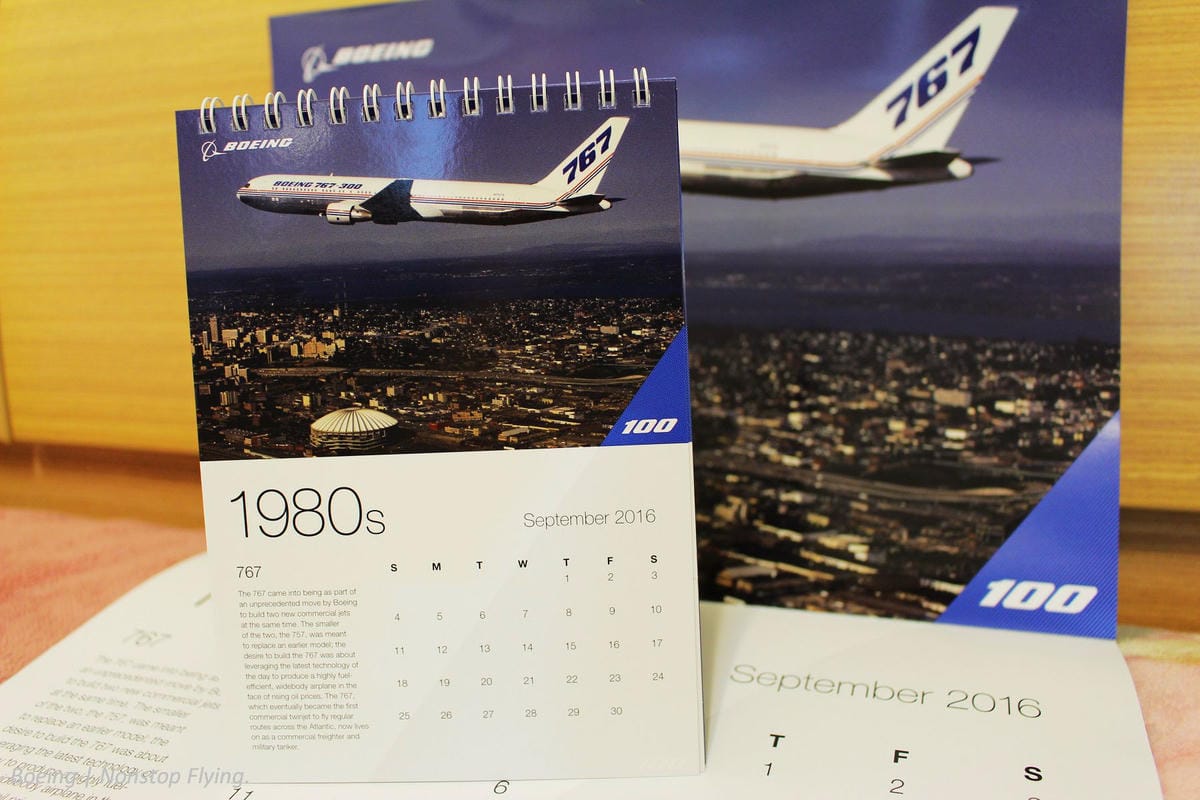 [開箱] 波音 2016年月曆 – 老牌飛機製造商百年歷史風華回顧!