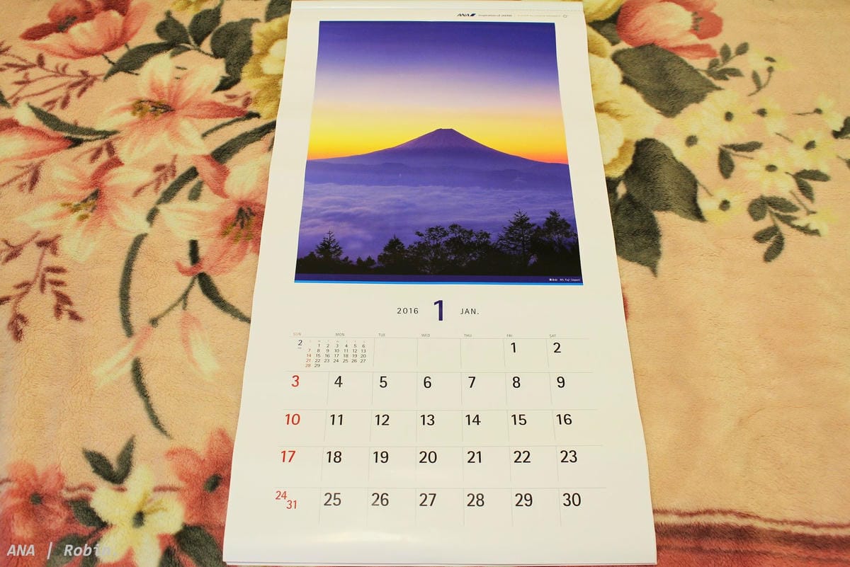 [開箱] ANA全日空2016年月曆 – 日本12大秘境桌曆／Welcome Aboard掛曆