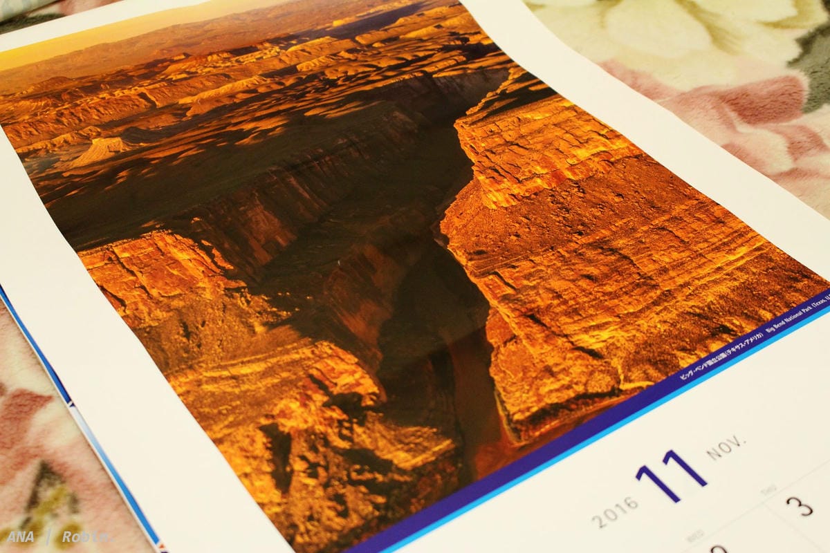 [開箱] ANA全日空2016年月曆 – 日本12大秘境桌曆／Welcome Aboard掛曆