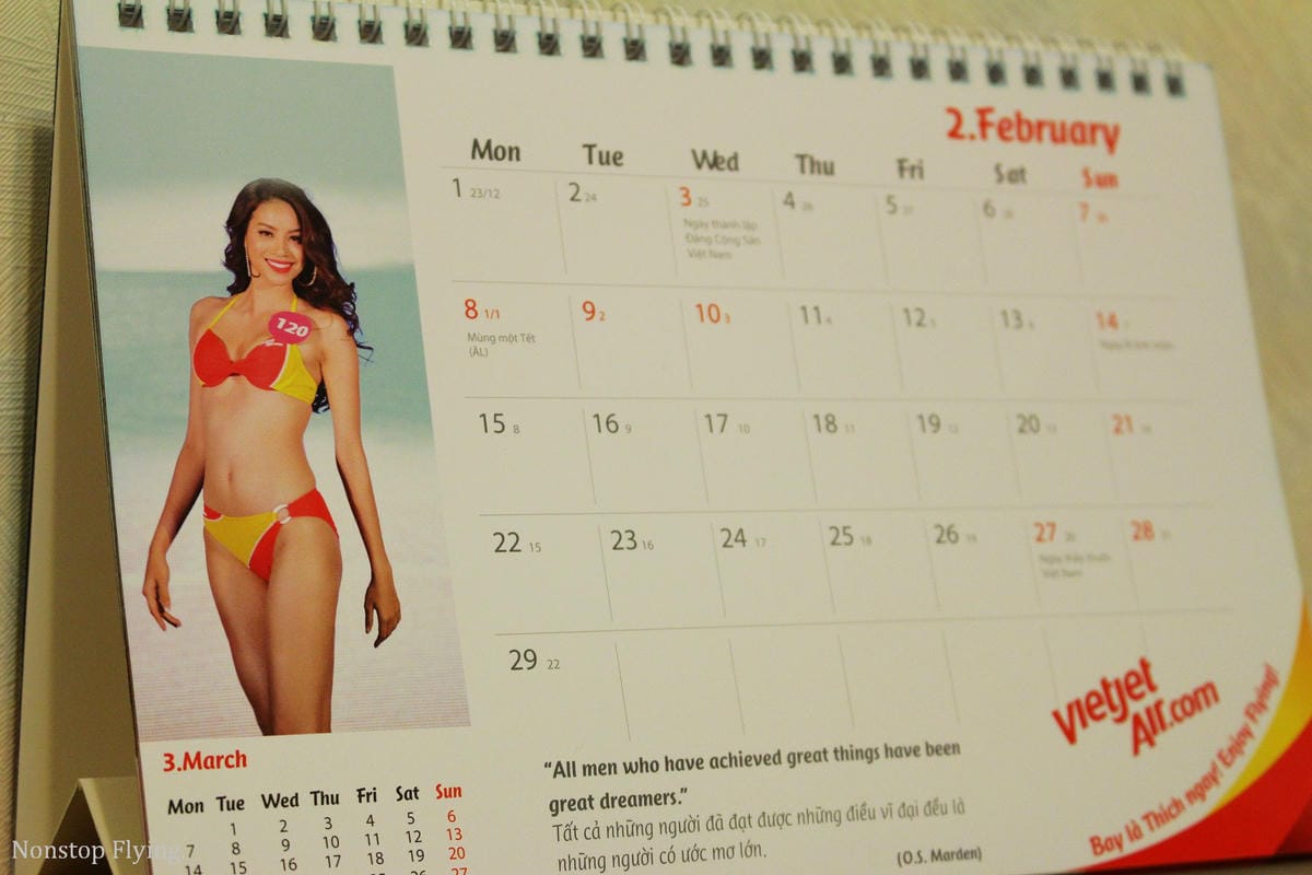 [開箱] 越捷航空 2016年月曆 – 乘客瘋搶、史上最火辣，看了讓人鼻血直流的航空公司月曆!