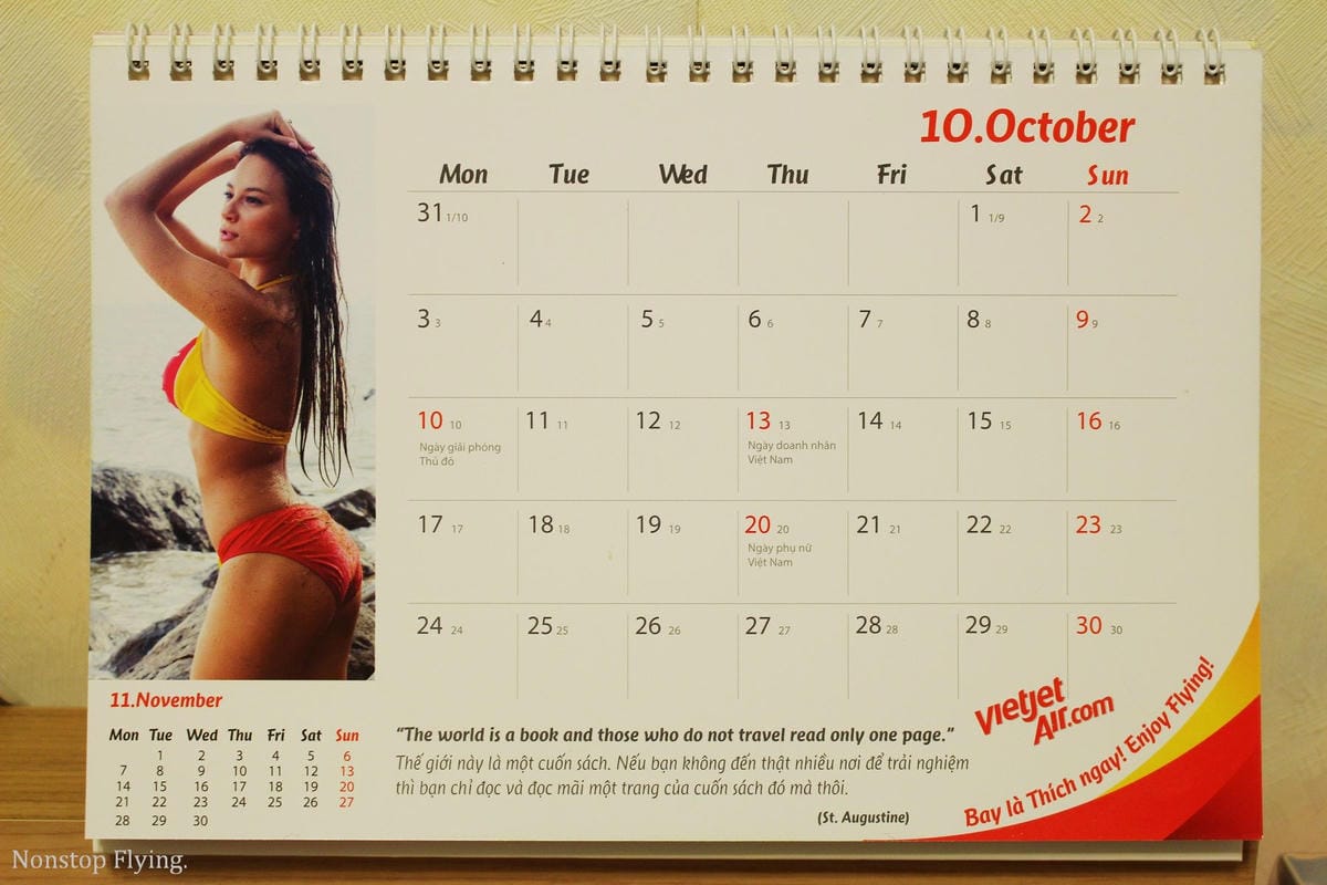 [開箱] 越捷航空 2016年月曆 – 乘客瘋搶、史上最火辣，看了讓人鼻血直流的航空公司月曆!