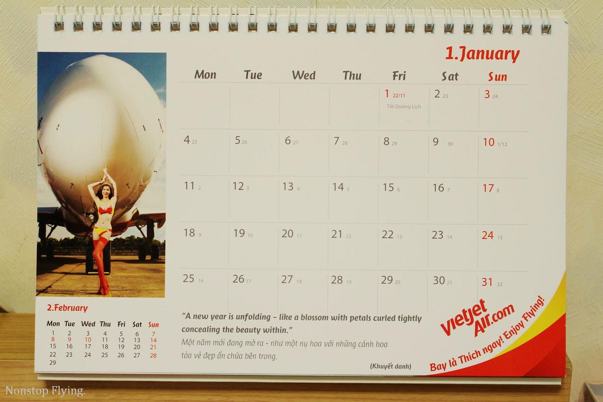 [開箱] 越捷航空 2016年月曆 – 乘客瘋搶、史上最火辣，看了讓人鼻血直流的航空公司月曆!