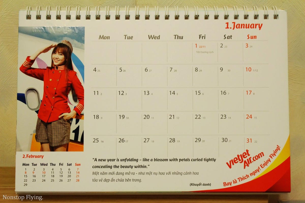 [開箱] 越捷航空 2016年月曆 – 乘客瘋搶、史上最火辣，看了讓人鼻血直流的航空公司月曆!