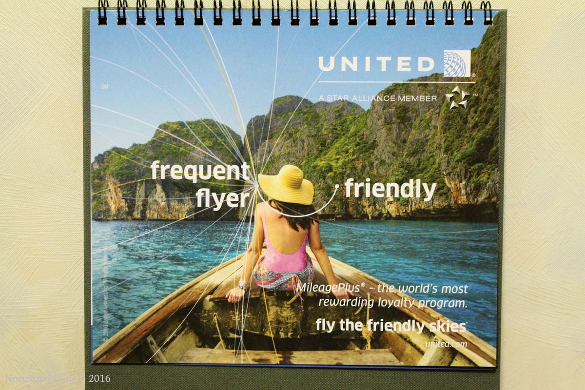 [開箱] 聯合航空 2016年月曆 – flyer ︶ friendly
