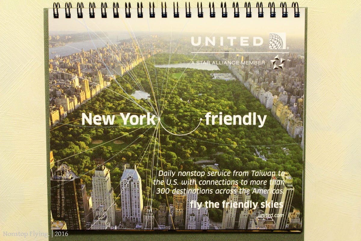 [開箱] 聯合航空 2016年月曆 – flyer ︶ friendly