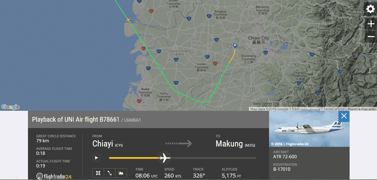 2016.09.10 立榮航空B7-8661 嘉義-馬公 ATR72 飛行記錄 - 第40張圖 2016.09.10 立榮航空B7-8661 嘉義-馬公 ATR72 飛行記錄