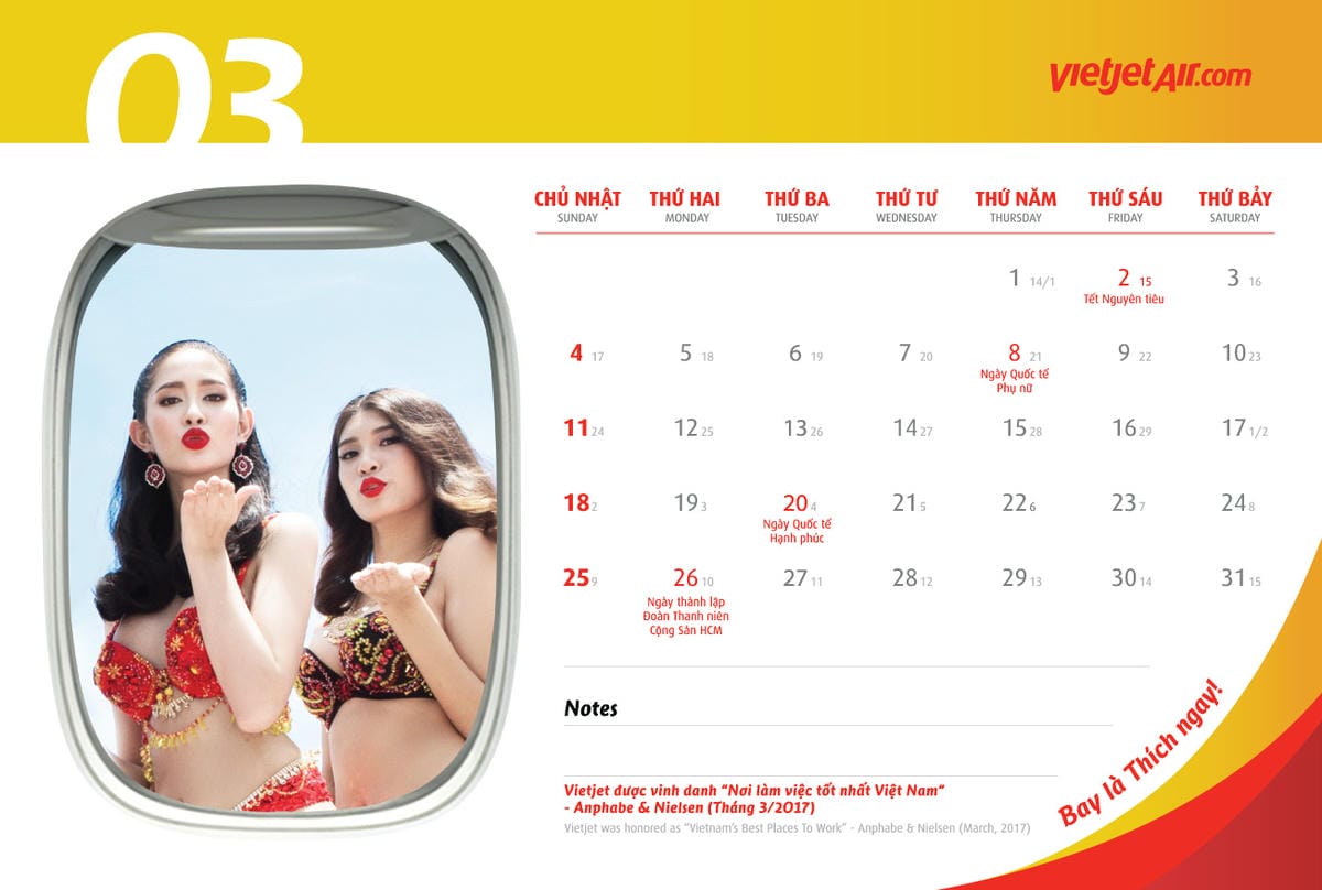 2018年越捷航空VietJet Air月曆 -國際名模入列,性感比基尼再現! - 第6張圖 2018年越捷航空VietJet Air月曆 -國際名模入列,性感比基尼再現!