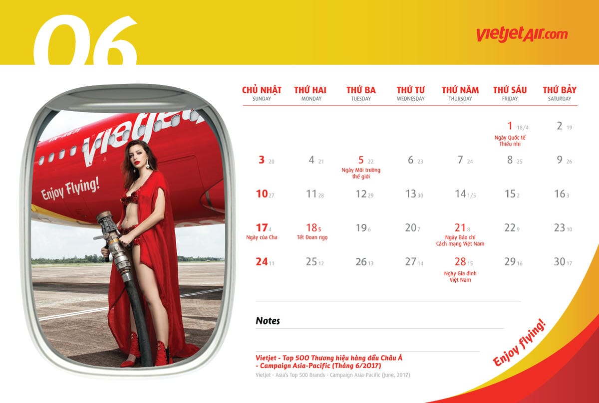 2018年越捷航空VietJet Air月曆 -國際名模入列,性感比基尼再現! - 第12張圖 2018年越捷航空VietJet Air月曆 -國際名模入列,性感比基尼再現!