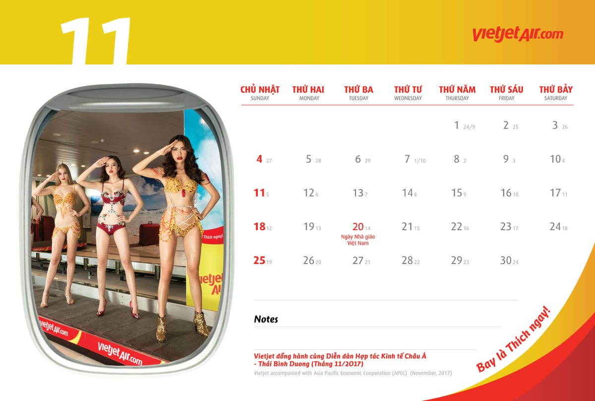 2018年越捷航空VietJet Air月曆 -國際名模入列,性感比基尼再現! - 第22張圖 2018年越捷航空VietJet Air月曆 -國際名模入列,性感比基尼再現!