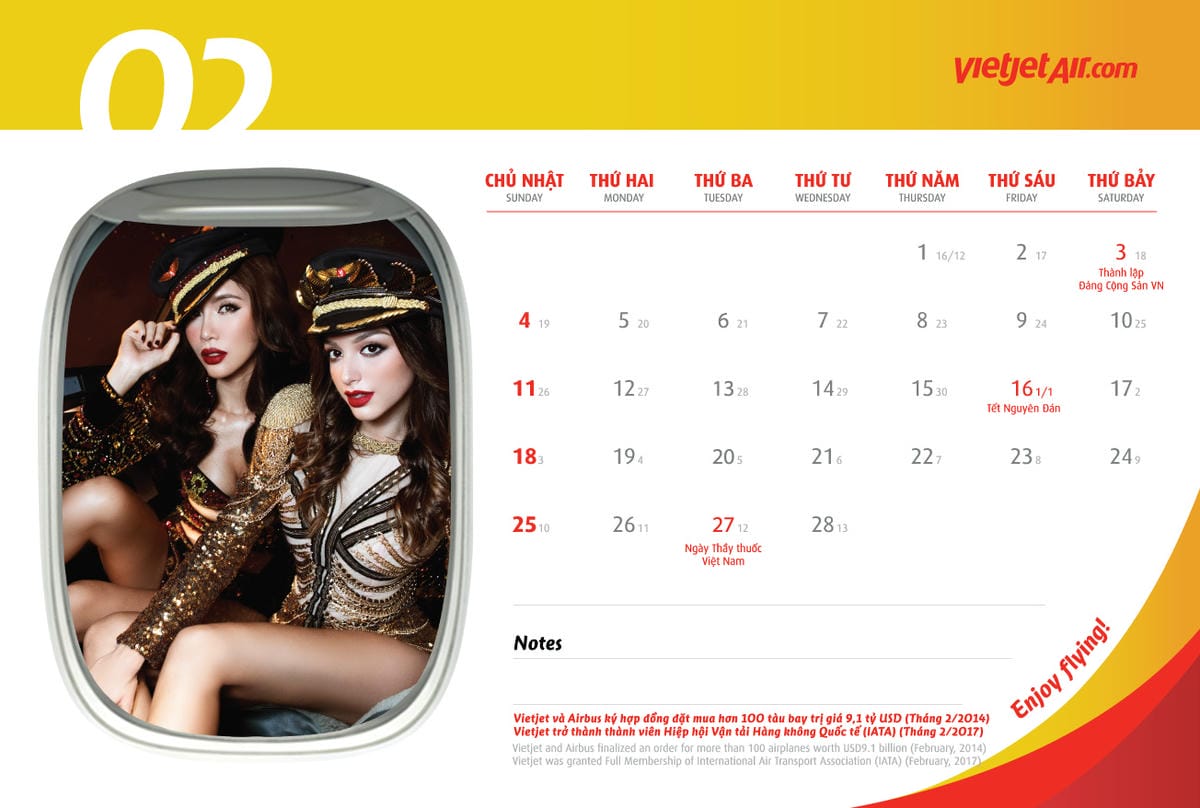 2018年越捷航空VietJet Air月曆 -國際名模入列,性感比基尼再現! - 第4張圖 2018年越捷航空VietJet Air月曆 -國際名模入列,性感比基尼再現!