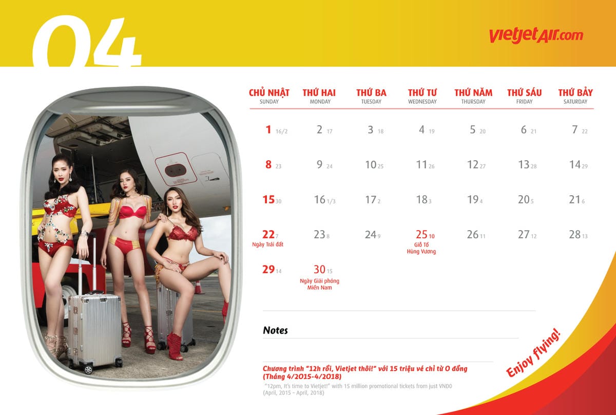 2018年越捷航空VietJet Air月曆 -國際名模入列,性感比基尼再現! - 第8張圖 2018年越捷航空VietJet Air月曆 -國際名模入列,性感比基尼再現!