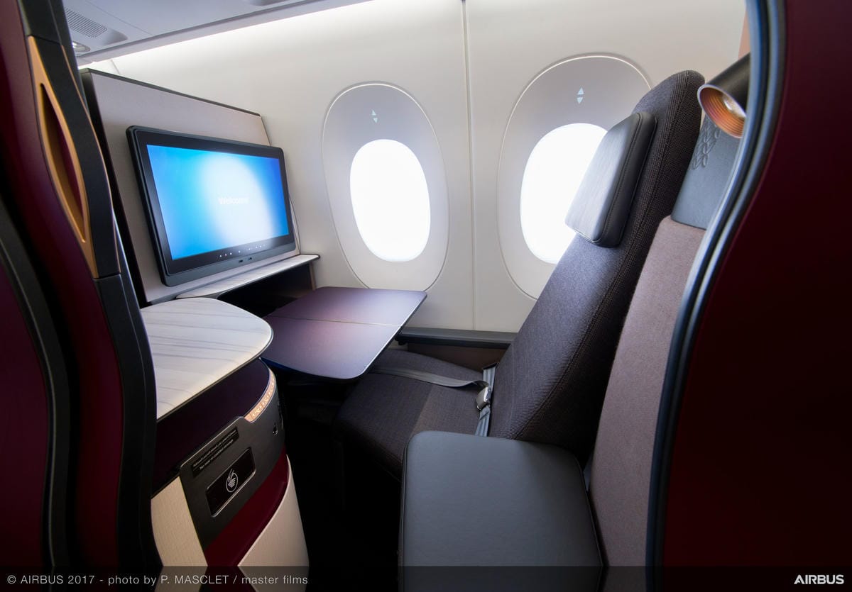 卡達航空接收首架A350-1000新世代客機,成為全球首發業者!含新機介紹與客艙配置圖輯 - 第15張圖 卡達航空接收首架A350-1000新世代客機,成為全球首發業者!含新機介紹與客艙配置圖輯