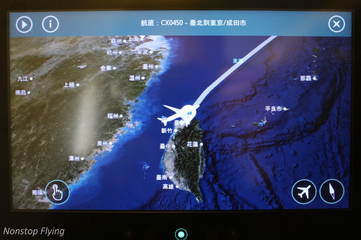 2018.12.07 國泰航空 CX450 台北-東京 777-300飛行記錄  – 新版一排10座777