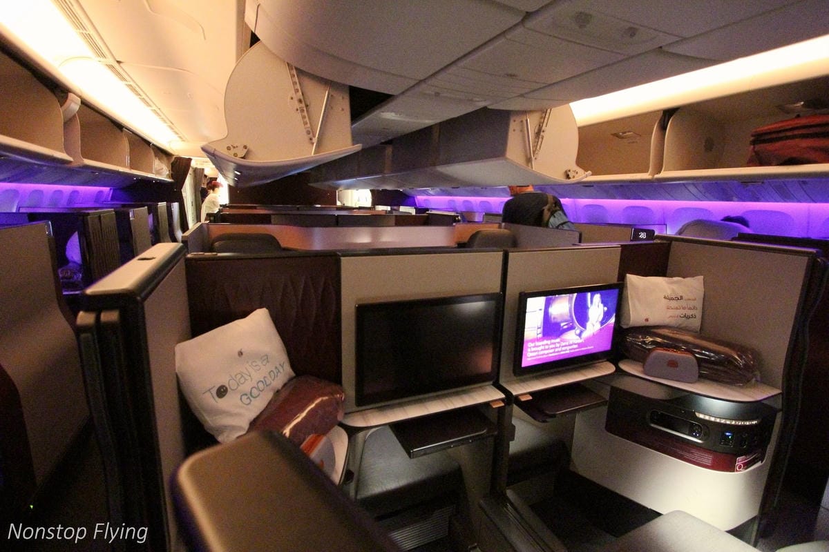 2019.04.17 卡達航空 QR815 香港-杜哈 Qsuite體驗 -波音777豪華包廂、五星級服務、吃到飽隨選菜單,全球最佳商務艙!