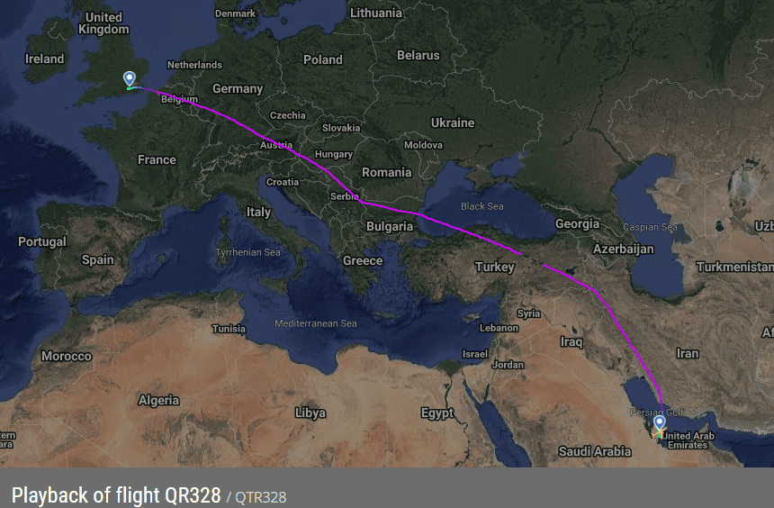2019.04.26 卡達航空 QR328 倫敦蓋威克-杜哈 787-8商務艙 飛行記錄 -全平躺座椅、隨選餐飲、五星服務 - 第66張圖 2019.04.26 卡達航空 QR328 倫敦蓋威克-杜哈 787-8商務艙 飛行記錄 -全平躺座椅、隨選餐飲、五星服務