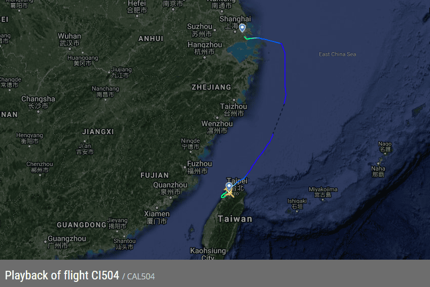 2019.05.05 中華航空 CI504 上海浦東-桃園 777-300ER飛行記錄 (豪華經濟艙座位)