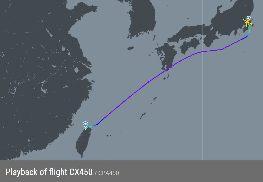 2025.10.10 國泰航空 CX450 台北-東京 777-300 飛行記錄