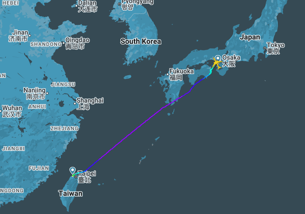 2025.11.21 國泰航空 CX564 台北-大阪 777-300 飛行記錄