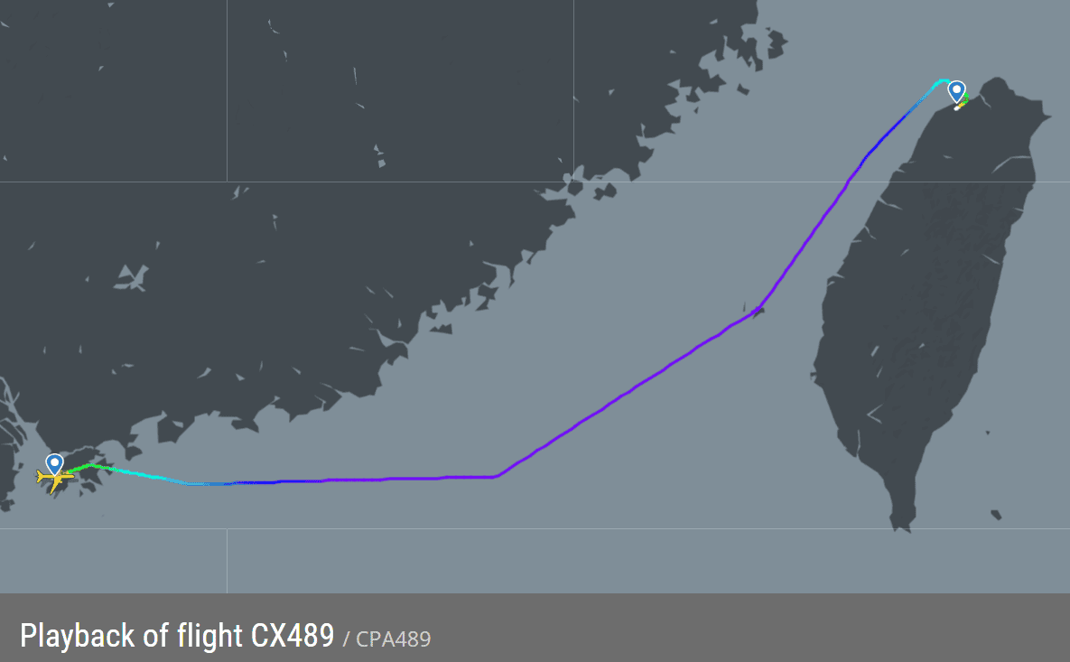 2026.02.05 國泰航空 CX489 台北-香港 777-300ER 爾雅商務艙Aria Suite 飛行記錄