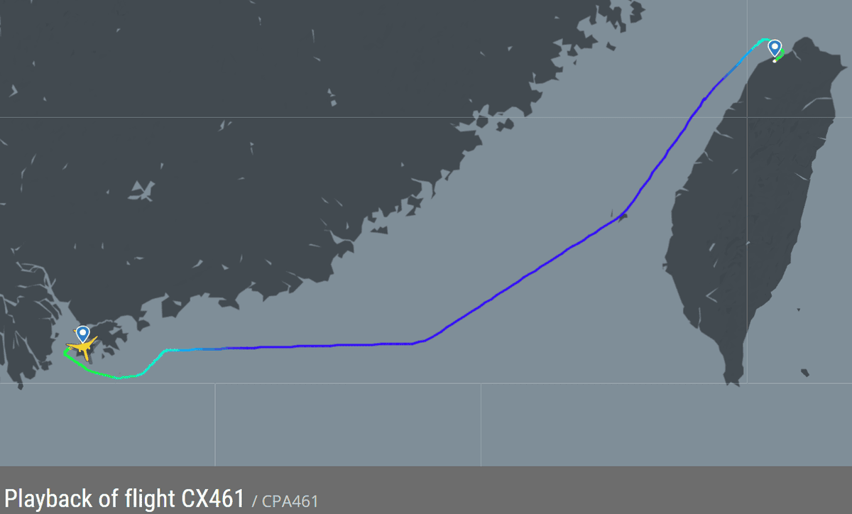 2026.03.13 國泰航空 CX461 台北-香港 A350-1000 特選經濟艙 飛行記錄