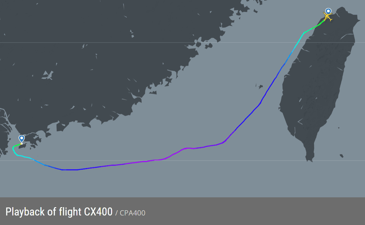 2026.04.21 國泰航空 CX400 香港-台北 A330-300 商務艙 飛行記錄