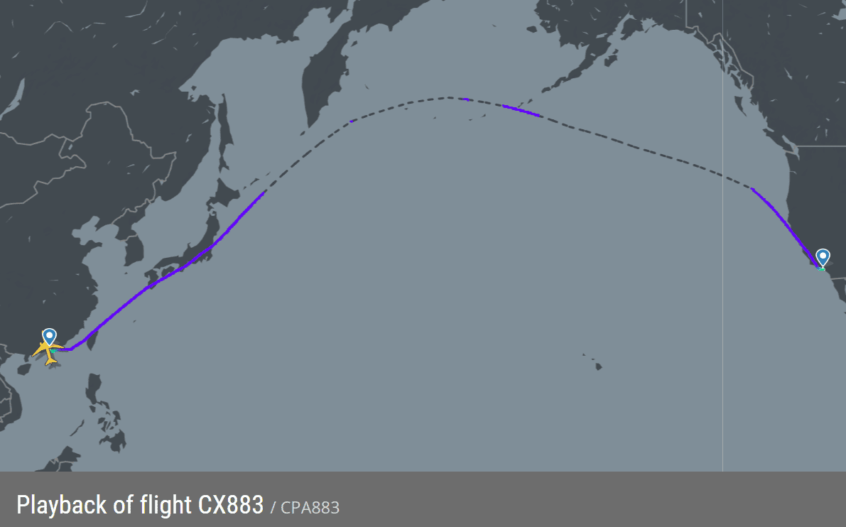 2026.04.19 國泰航空 CX883 洛杉磯-香港 777-300ER 商務艙 飛行記錄