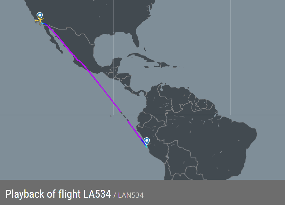 2026.04.19 LATAM南美航空 LA534 利馬-洛杉磯 787-8 飛行記錄