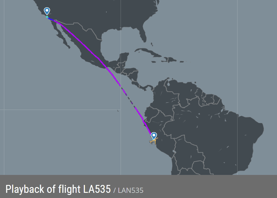 2026.04.07 LATAM南美航空 LA535 洛杉磯-利馬 787-8 飛行記錄