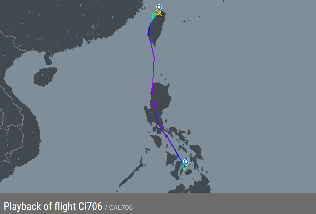 2026.06.01 中華航空 CI706 宿霧-台北 A321neo 飛行記錄